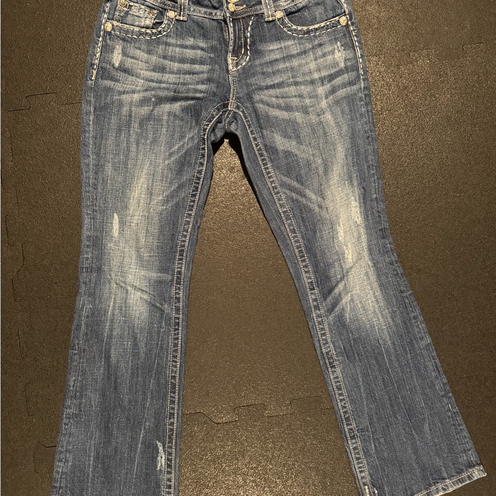 Miss Me Distressed Blue Boot Cut Jeans
